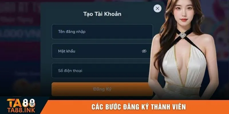 Các bước đăng ký thành viên