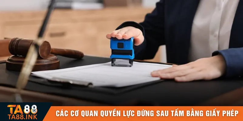 Các cơ quan quyền lực đứng sau tấm bằng giấy phép