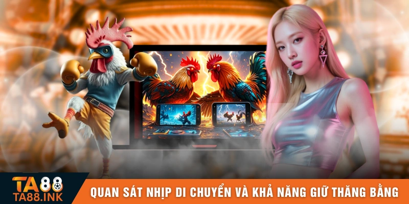 Quan sát nhịp di chuyển và khả năng giữ thăng bằng 
